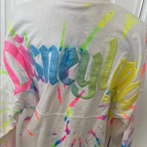 Disney White Long Sleeve with Neon Accents - Picture 3 of 6